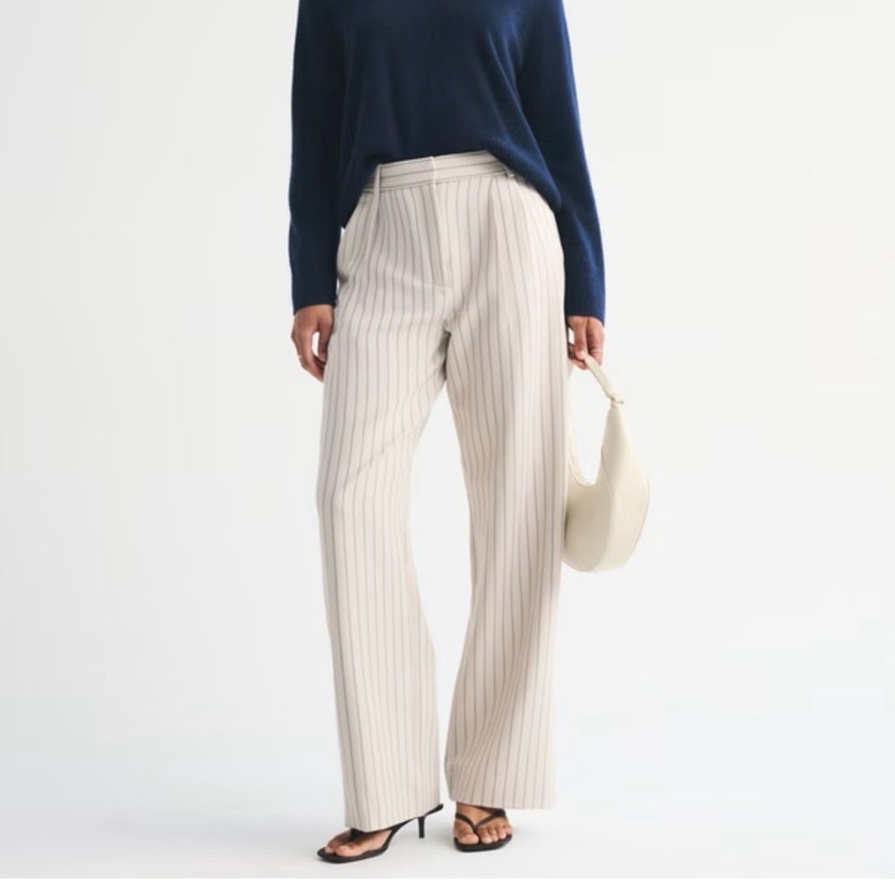 Abercrombie & Fitch Ultra High Rise Wide Leg Tailored Trouser Pants women’s 16 L